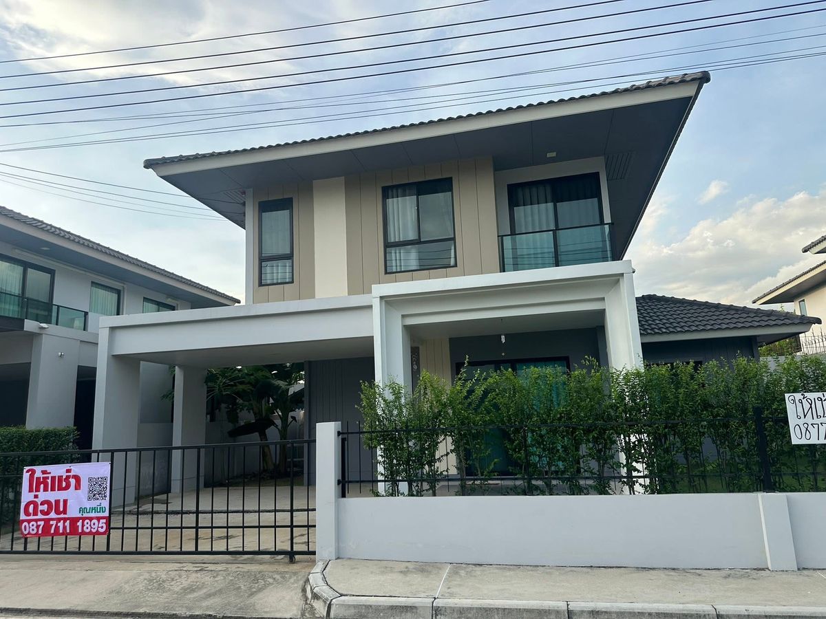 For RentHouseNonthaburi, Bang Yai, Bangbuathong : Rent a detached house, good condition, complete, ready, the price is very light