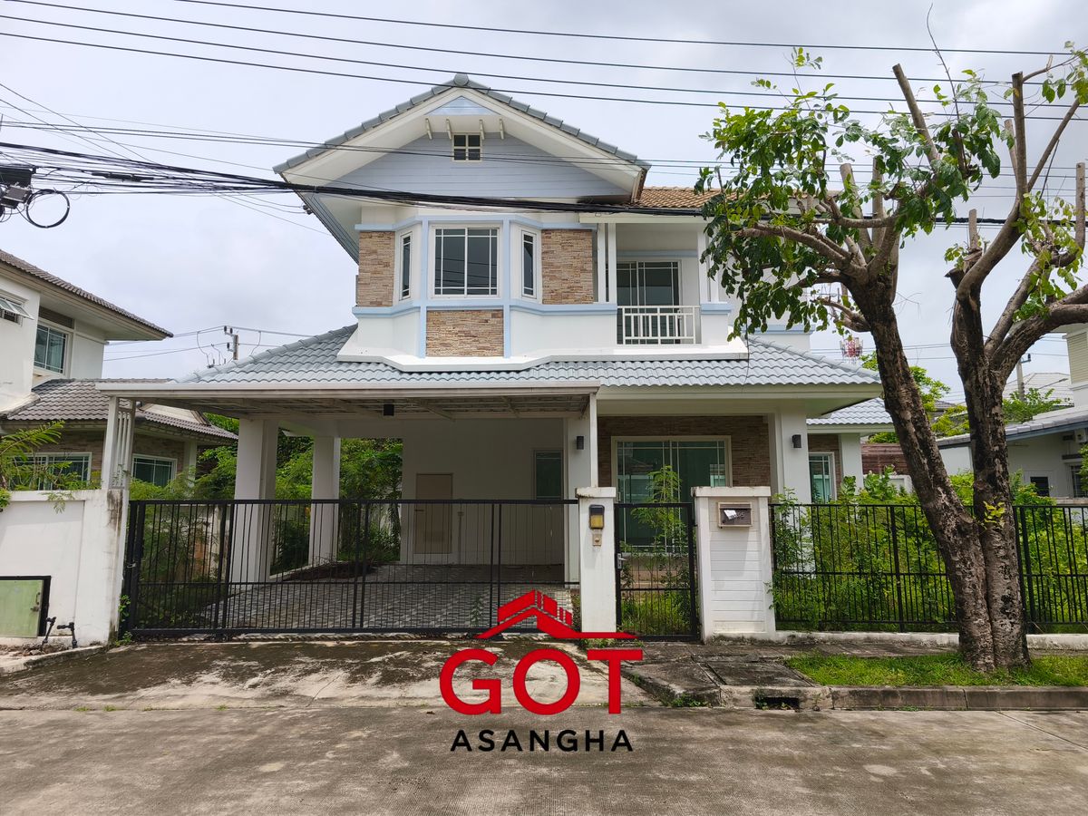 For SaleHousePathum Thani,Rangsit, Thammasat : 2 -storey detached house for sale, Ban Thanyapirom Project (Watch Watcharapol -Thanyaburi), Maine Road!