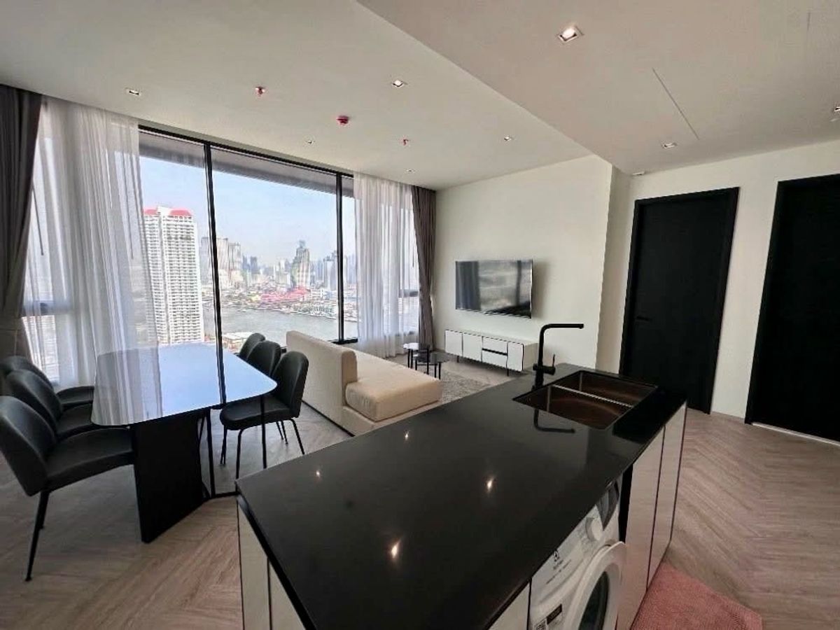 For RentCondoWongwianyai, Charoennakor : 60k 🏢 2 bedroom condo for rent, Chaopter Charoen Nakhon-Riverside
