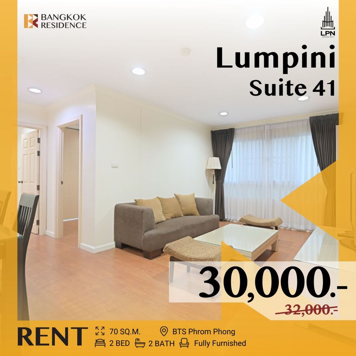ให้เช่าคอนโดสุขุมวิท อโศก ทองหล่อ : Lumpini Suite Sukhumvit 41 ✨ ยูนิตสวย ราคาคุ้มค่า! 💝 ใกล้ BTS พร้อมพงษ์