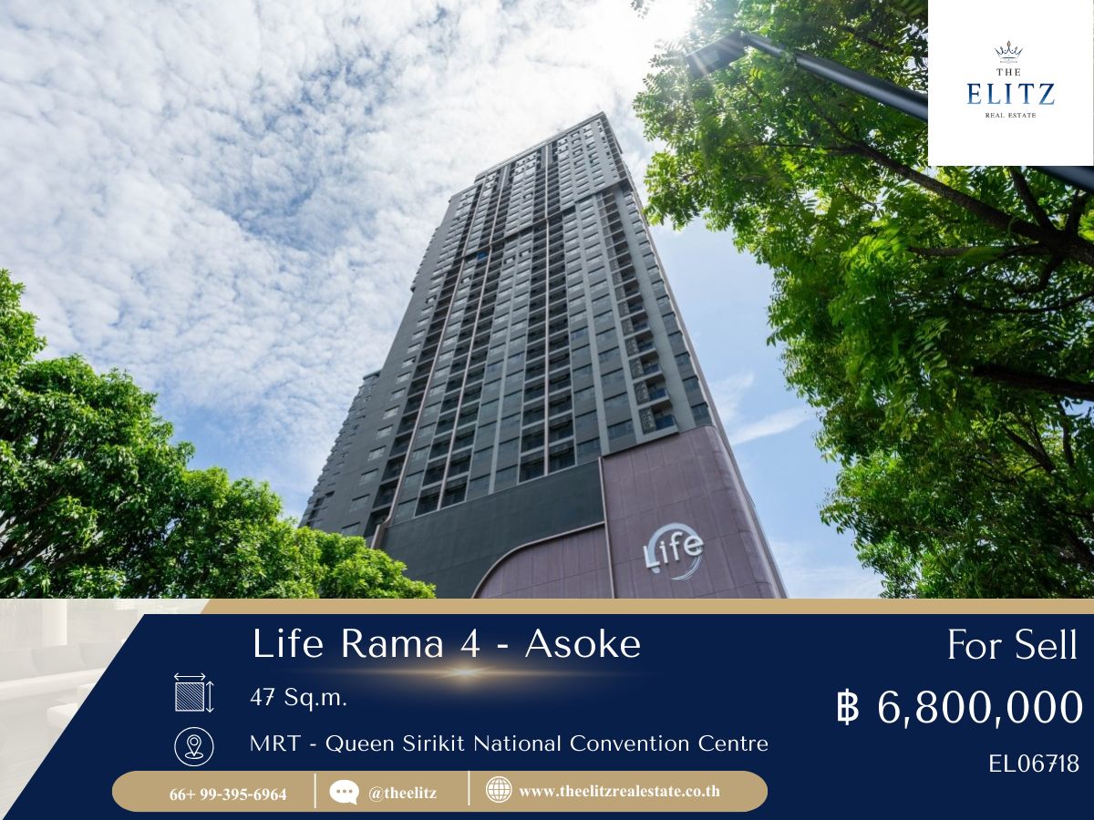 For SaleCondoKhlongtoei, Kluaynamthai : ✨ Life Rama 4 - Asoke New Condo in the heart of CBD. The room is not often coming out. The premium quality room 💖