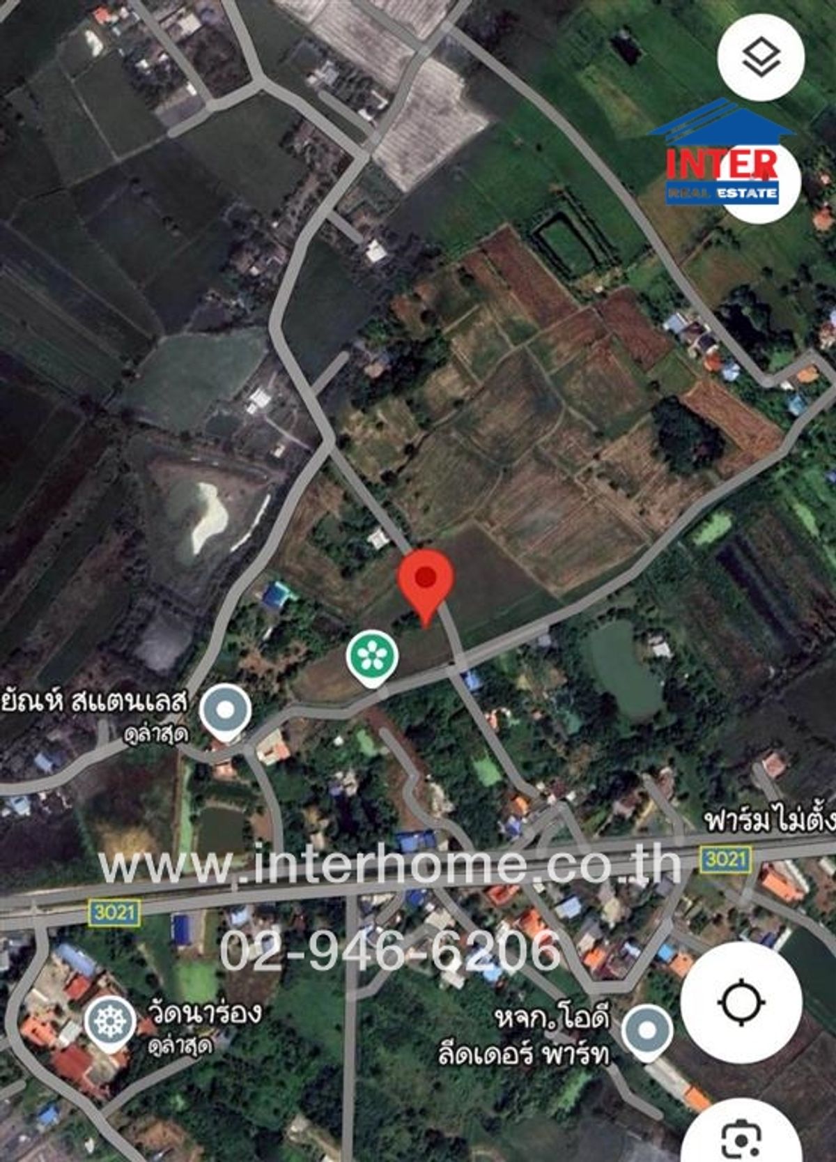 ขายที่ดินสระบุรี : ที่ดินเปล่า 11 ไร่ 290 ตร.ว. ที่ดินเปล่า ใกล้วัดนาร่อง บ้านสวนบุษบงก์ ถนนทางหลวงชนบทสาย นบ3021 เมืองสระบุรี สระบุรี