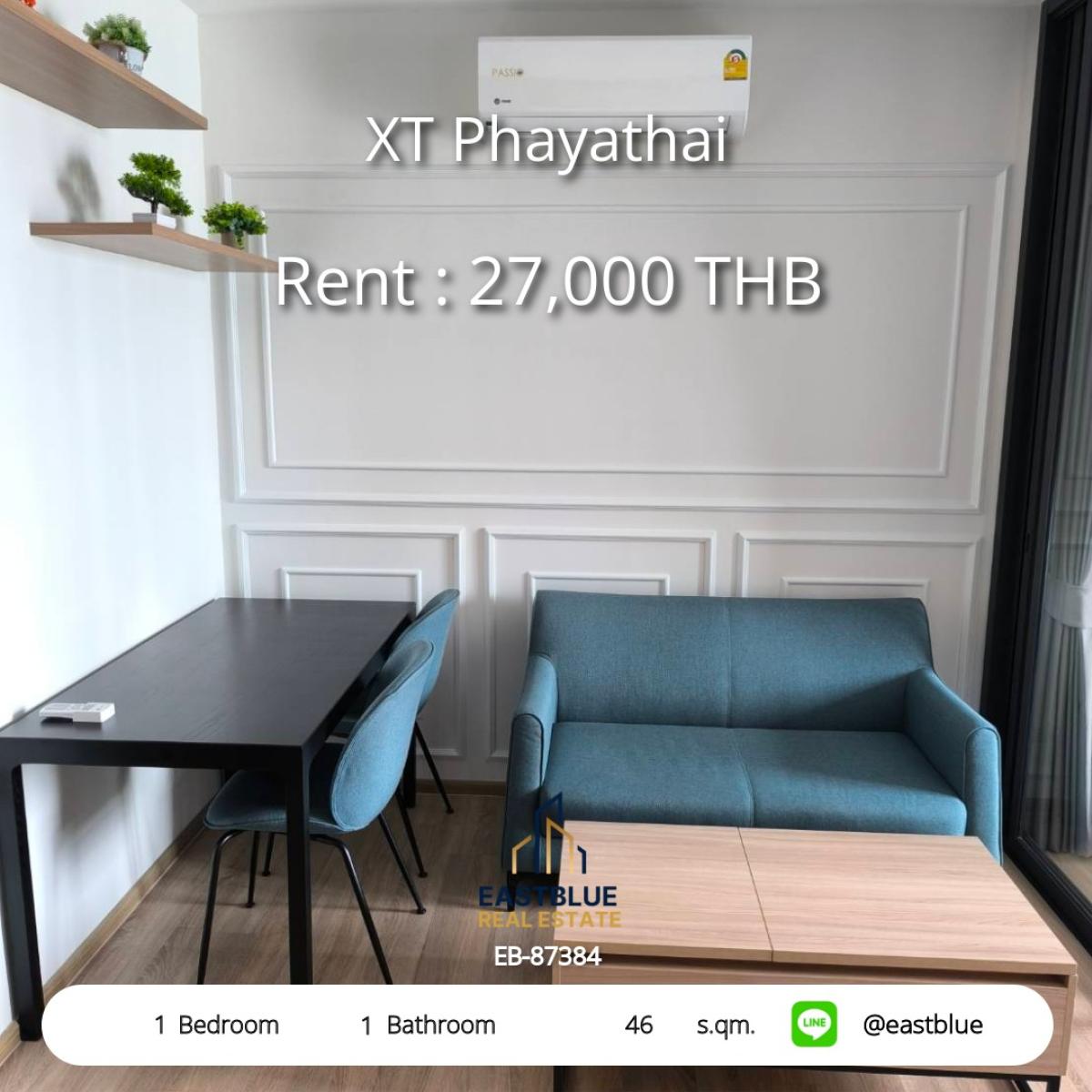 ให้เช่าคอนโดสุขุมวิท อโศก ทองหล่อ : 🌟 ห้ามพลาด! XT Phayathai 1 ห้องนอน วิวสวย ใกล้ BTS เอกมัย 
เช่าเพียง 27,000 บาท/เดือน พร้อมสิ่งอำนวยความสะดวกระดับพรีเมี่ยม!