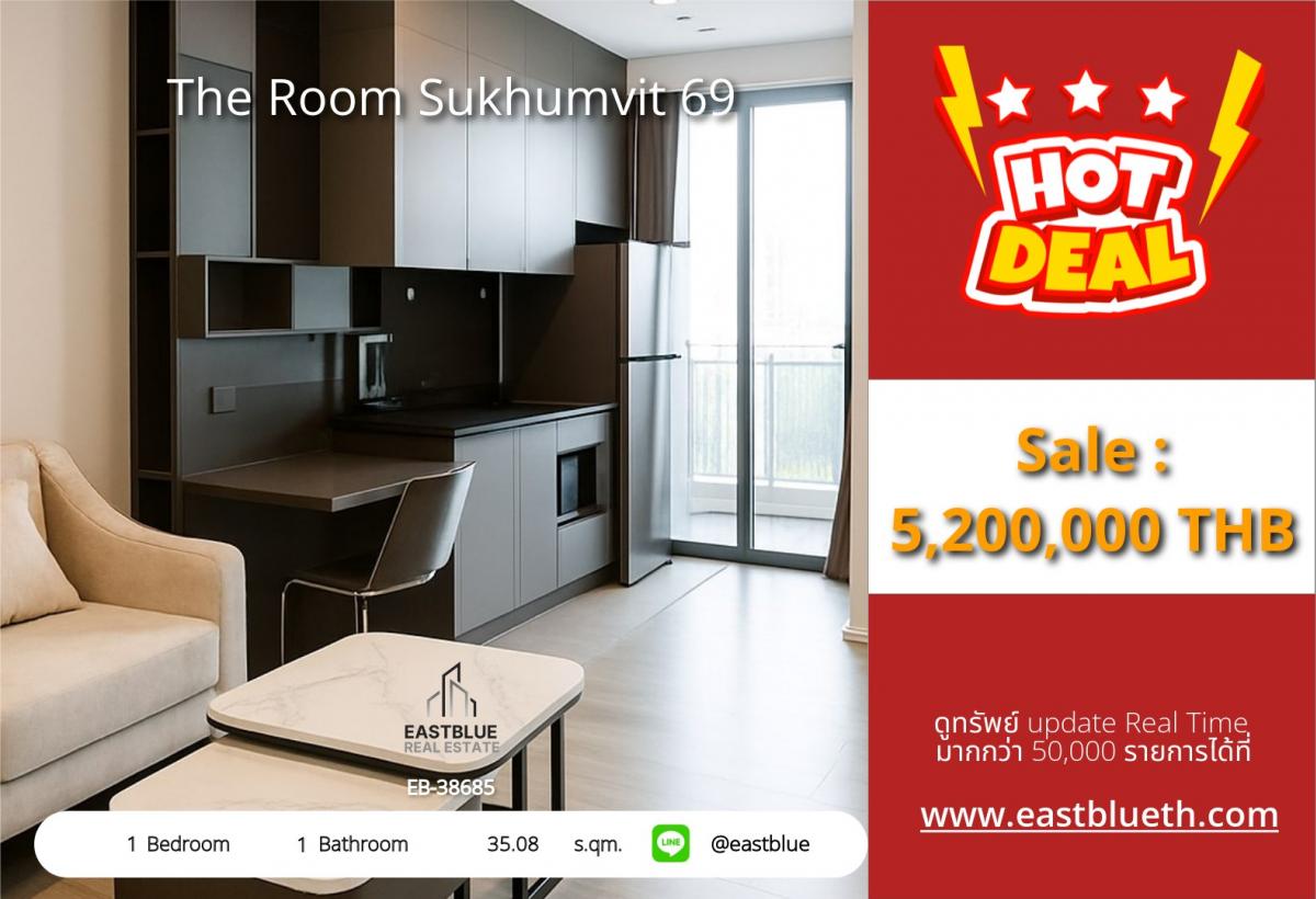 For SaleCondoOnnut, Udomsuk : Actual price includes expenses, condo in the heart of Sukhumvit 69, beautiful room, complete, ready to move in, near BTS Phra Khanong. Invest or live there yourself, starting at 5.2 million, meeting every lifestyle need!