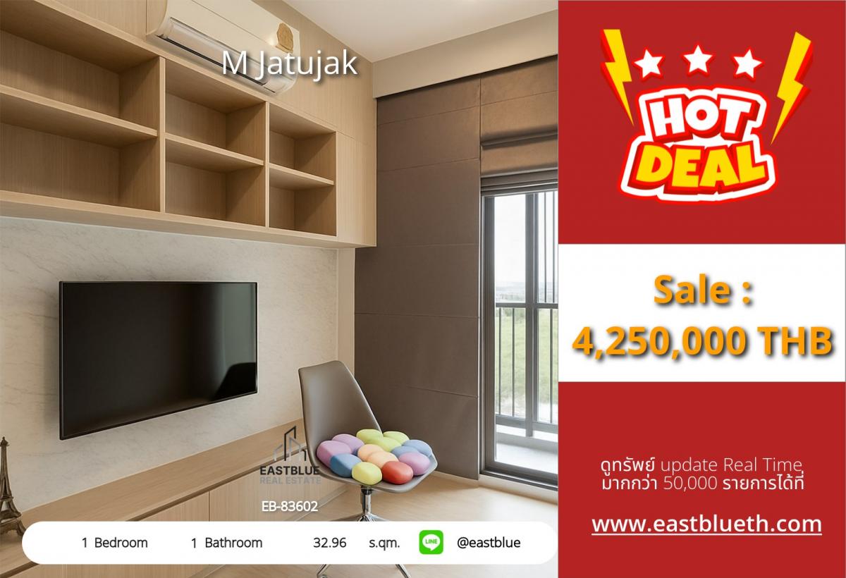 For SaleCondoSapankwai,Jatujak : Condo in the heart of Chatuchak, 1 bedroom, next to BTS/MRT
with complete amenities starting at 4.25 million THB!