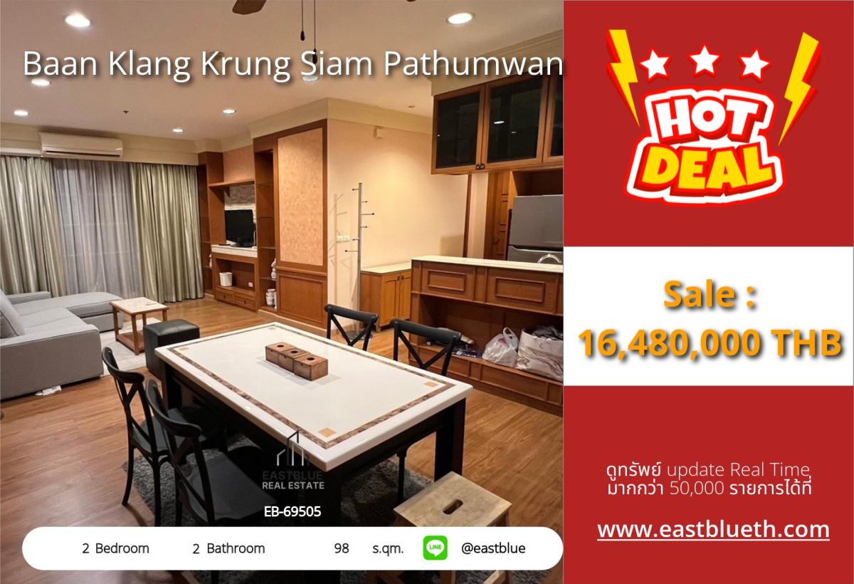 For SaleCondoRatchathewi,Phayathai : 30/03/2026, Outstanding condo in the heart of Ratchathewi!
2 bedrooms, 98 sqm, only 350 m to BTS. 0642748883