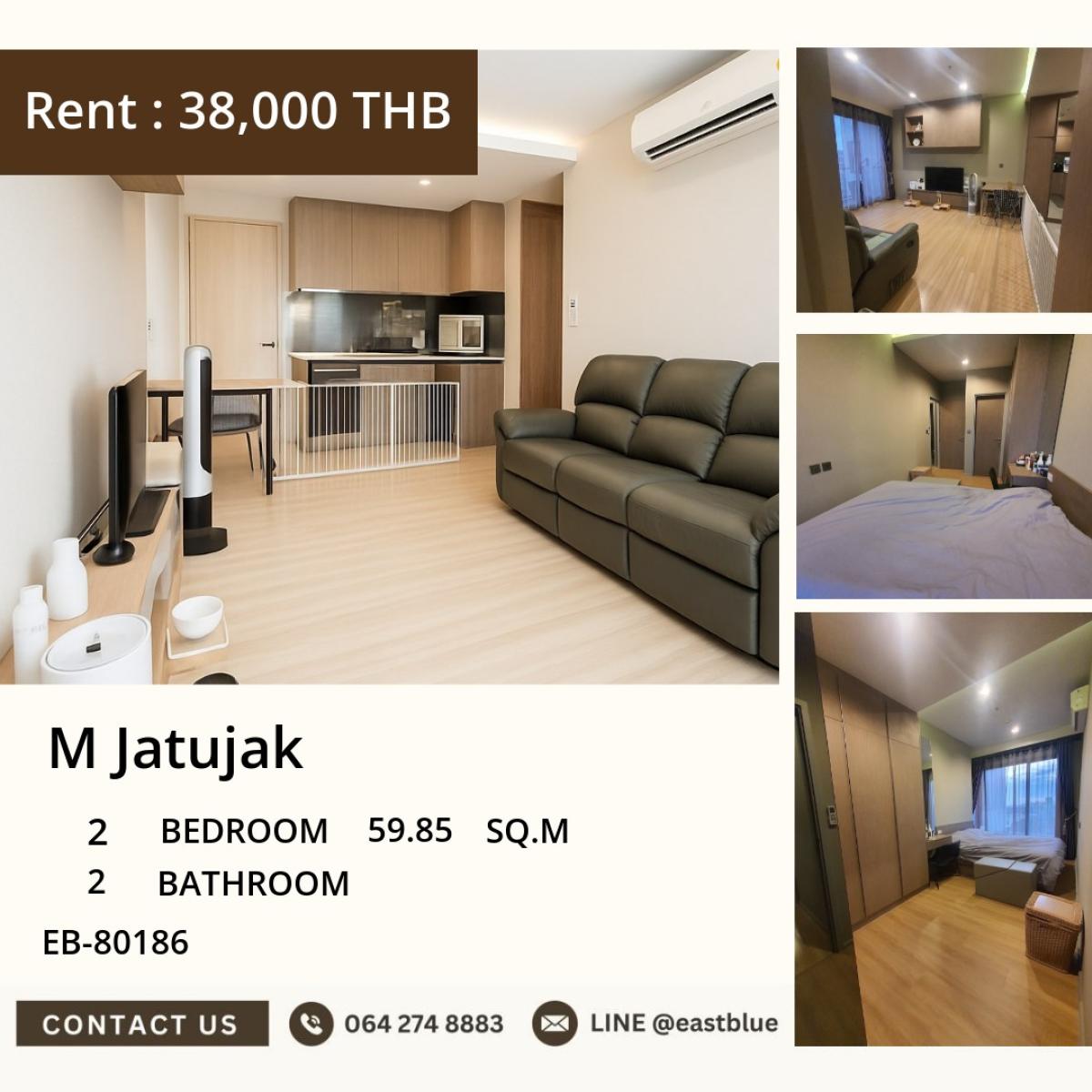 For SaleCondoSapankwai,Jatujak : 03/04/2026, # Seize the only opportunity of the year! Luxury condo 2 bedrooms 2 bathrooms M Jatujak near BTS, only 450 meters, complete shopping area 0642748883