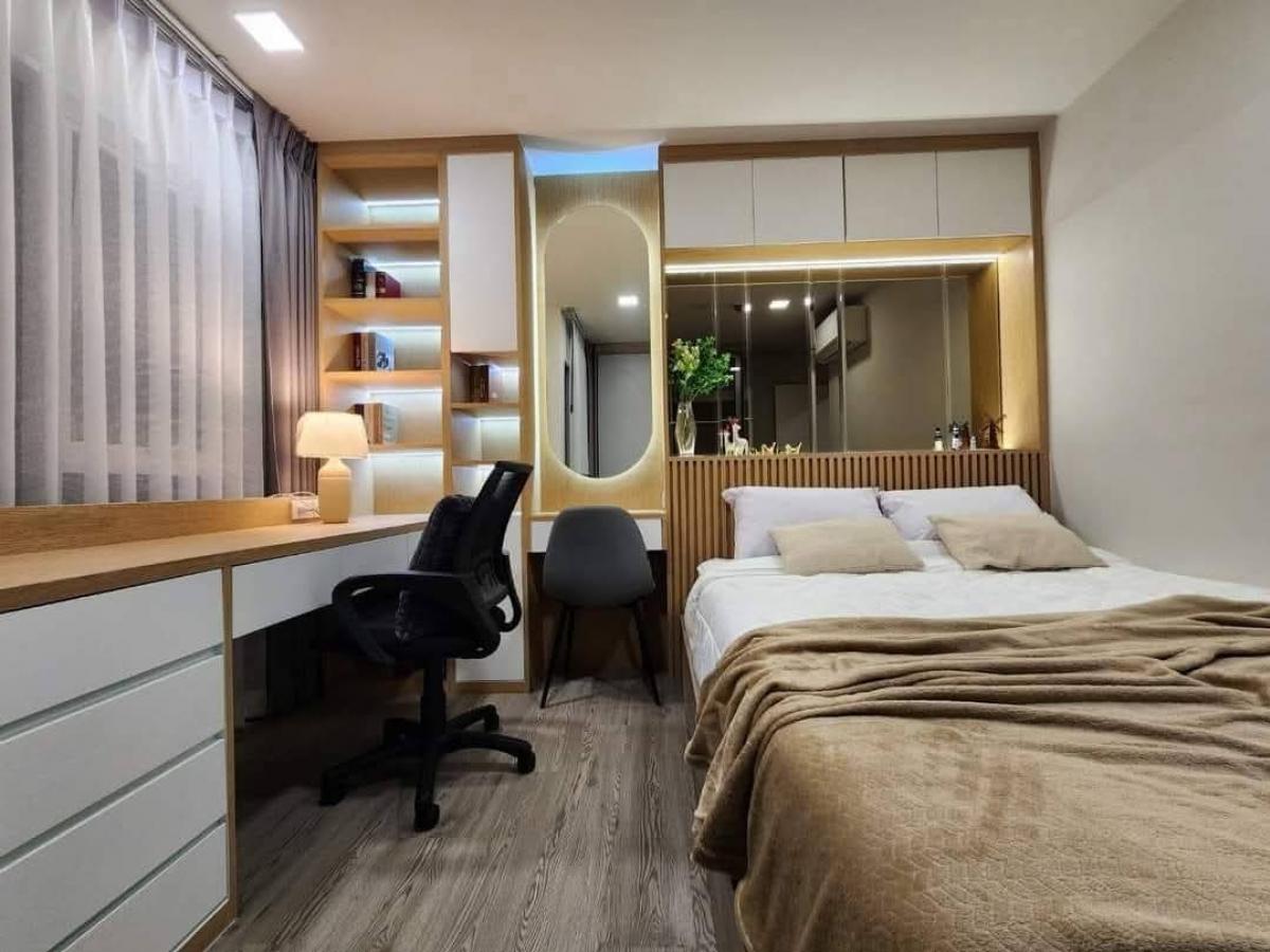 For RentCondoPathum Thani,Rangsit, Thammasat : 🚩 2 bedrooms for rent, Kave Island, Por. 38 sqm. Building C, Floor 6, 38 sqm. Decorated in Muji + Modern.
