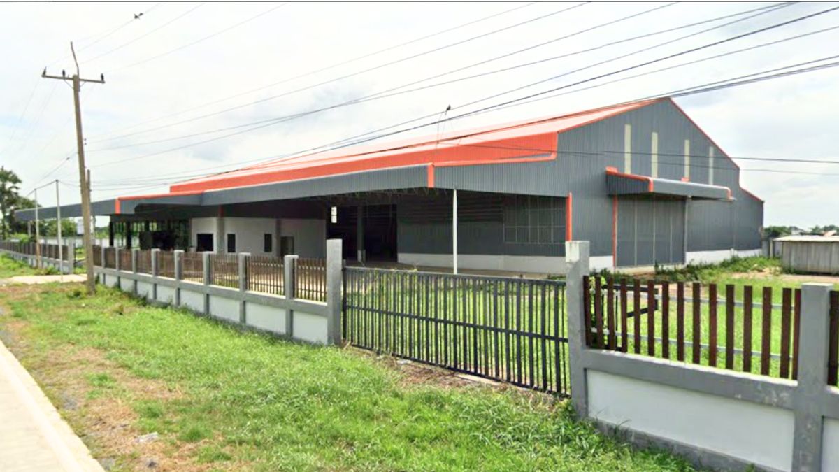 For SaleWarehouseAyutthaya : Selling warehouses-warehouses 4,800 sqm. With 7 rai of land, Ayutthaya province, newly built near Bang Bua Thong-Suphan Buri Road 💚 Location of Phraya Banlue Subdistrict, Lat Bua Luang District, Ayutthaya Province