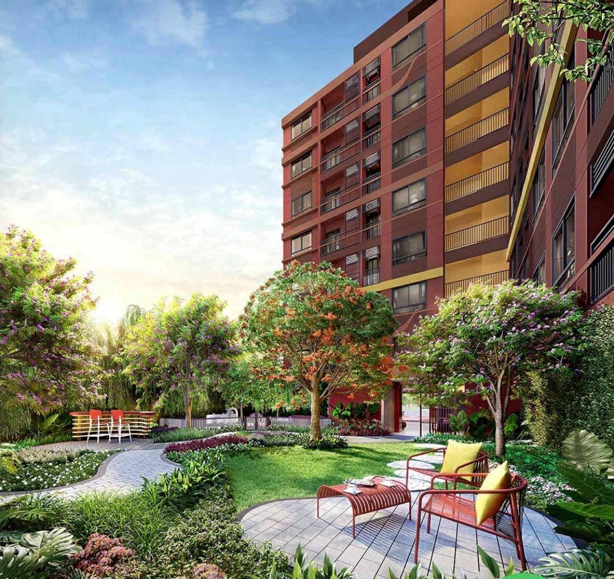 For RentCondoSamut Prakan,Samrong : Rent The Muve Sukhumvit107 (New Project for Animal) Near BTS Bearing Building A1, 4th floor, 26 sq.m., price 14,500 baht