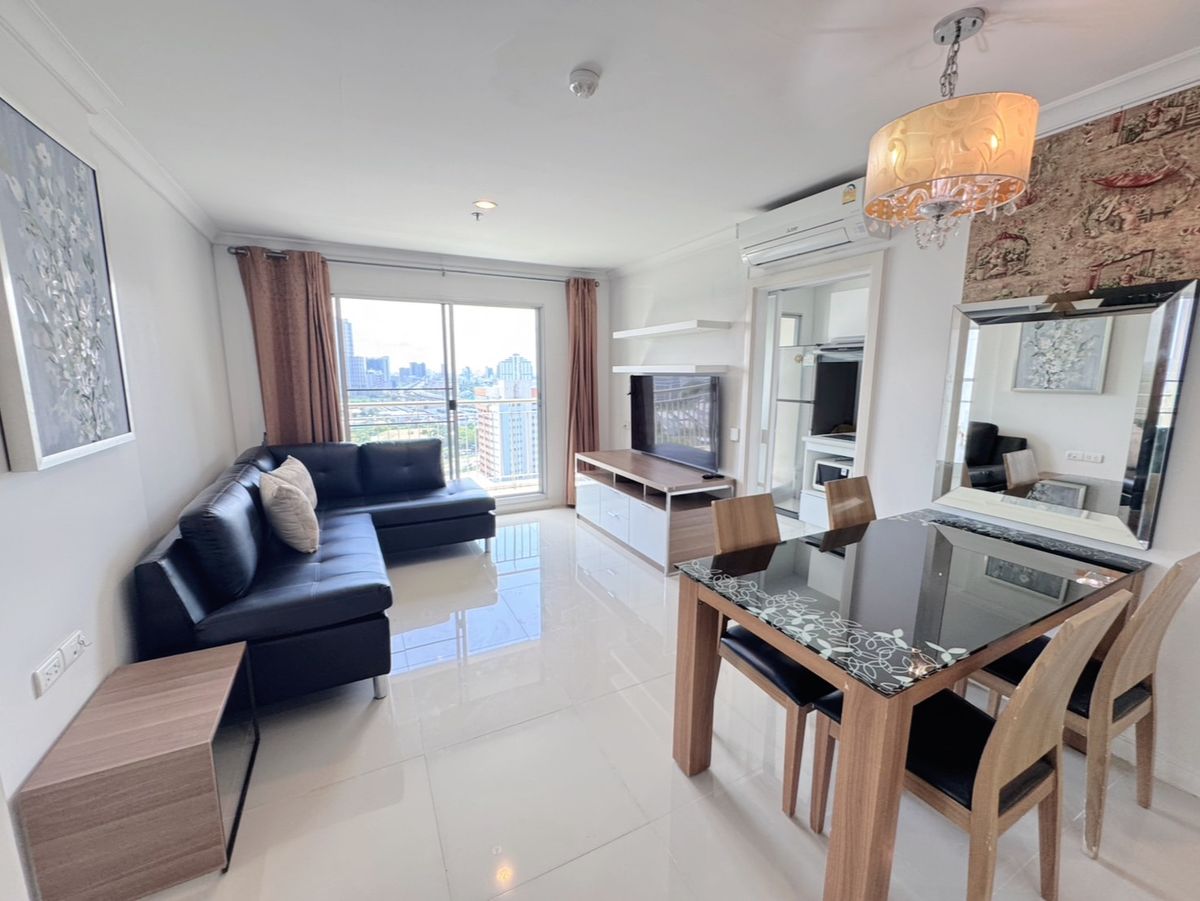 ให้เช่าคอนโดพระราม 9 เพชรบุรีตัดใหม่ RCA : RENT !! Condo Lumpini Place, MRT Rama 9, 2 Beds, Tower B, Floor 23, 71 sq.m., 25,000 Baht