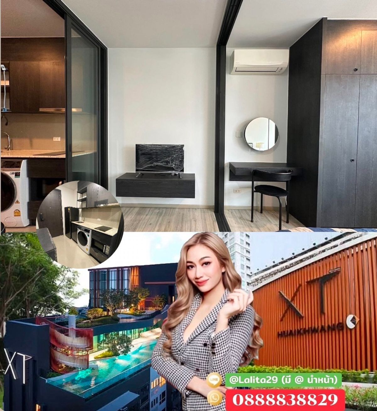 ให้เช่าคอนโดรัชดา ห้วยขวาง : 🔥🔥🔥 ห้องพร้อมอยู่  16,000.-🔥🔥🔥
🌻𝐅𝐨𝐫 𝐑𝐞𝐧𝐭🌻 XT 𝐇𝐮𝐚𝐤𝐰𝐚𝐧𝐠  🏠 7 Floor🔥พร้อมอยู่🔥 ใกล้ MRT ห้วยขวาง
🍇🦢🍇ไม่รับโคค่ะ ติดโคมาแล้วค่ะ🍇🦢🍇
🟥🟩🟧🟨🟪🟥🟩🟧🟨🟥🟩🟨🟨🟪
❤️❤️ มี 7-11 ในตึก สะดวกสบายมากค่ะ

泰国房地产  转卖/租/买房
这 套公寓位于市中心， 步行可至