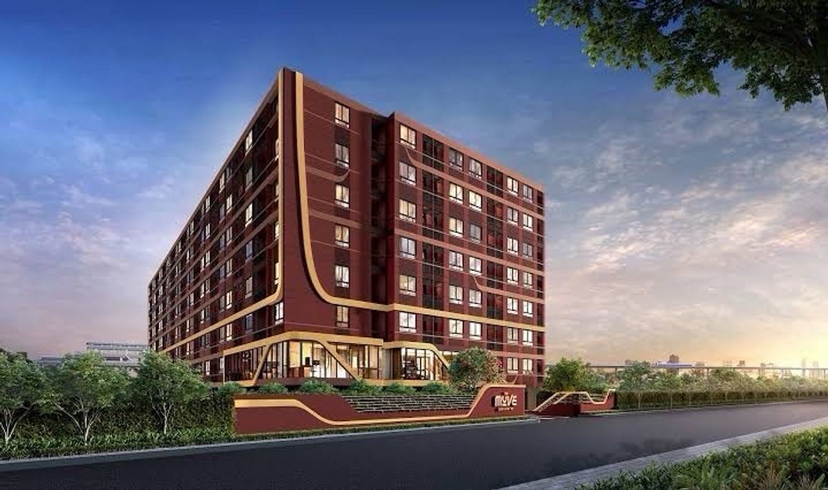 For RentCondoSamut Prakan,Samrong : Rent The Muve Sukhumvit107 (New Project for Animal) Near BTS Bearing Building A1, 4th floor, 26 sq.m., price 14,500 baht