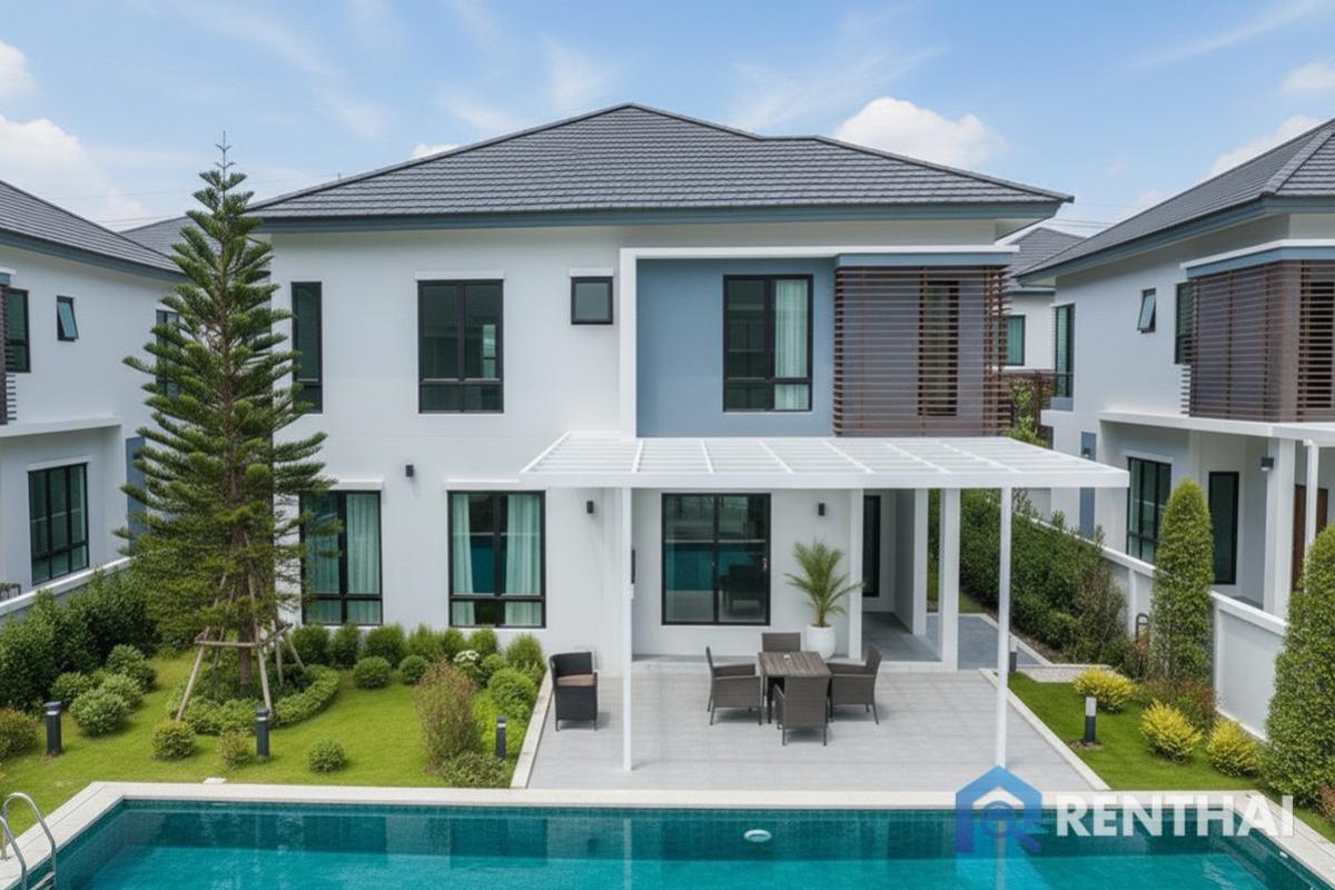 For SaleHousePattaya, Bangsaen, Chonburi : Luxury Living in Pattaya and Brand new house, fully furnished.