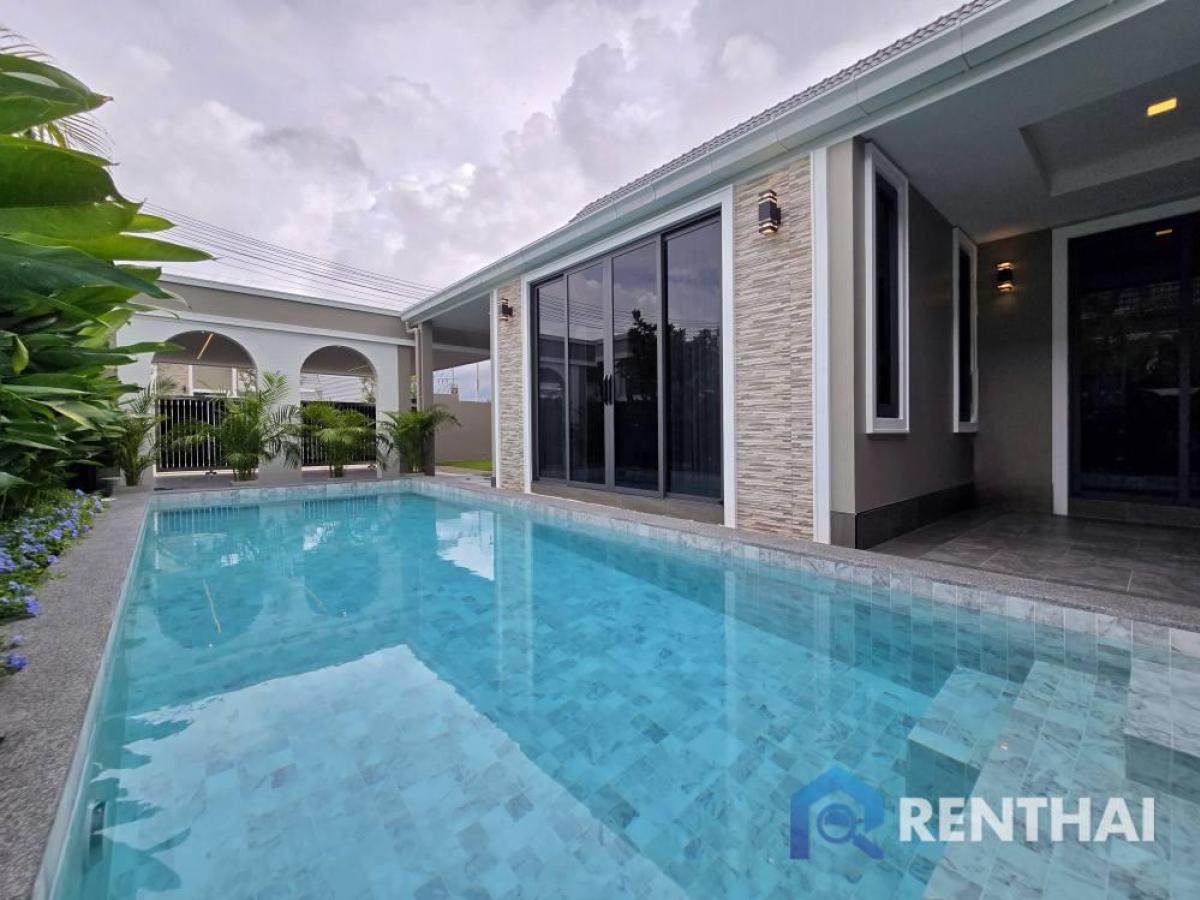 For SaleHousePattaya, Bangsaen, Chonburi : New Nordic Style Pool Villa