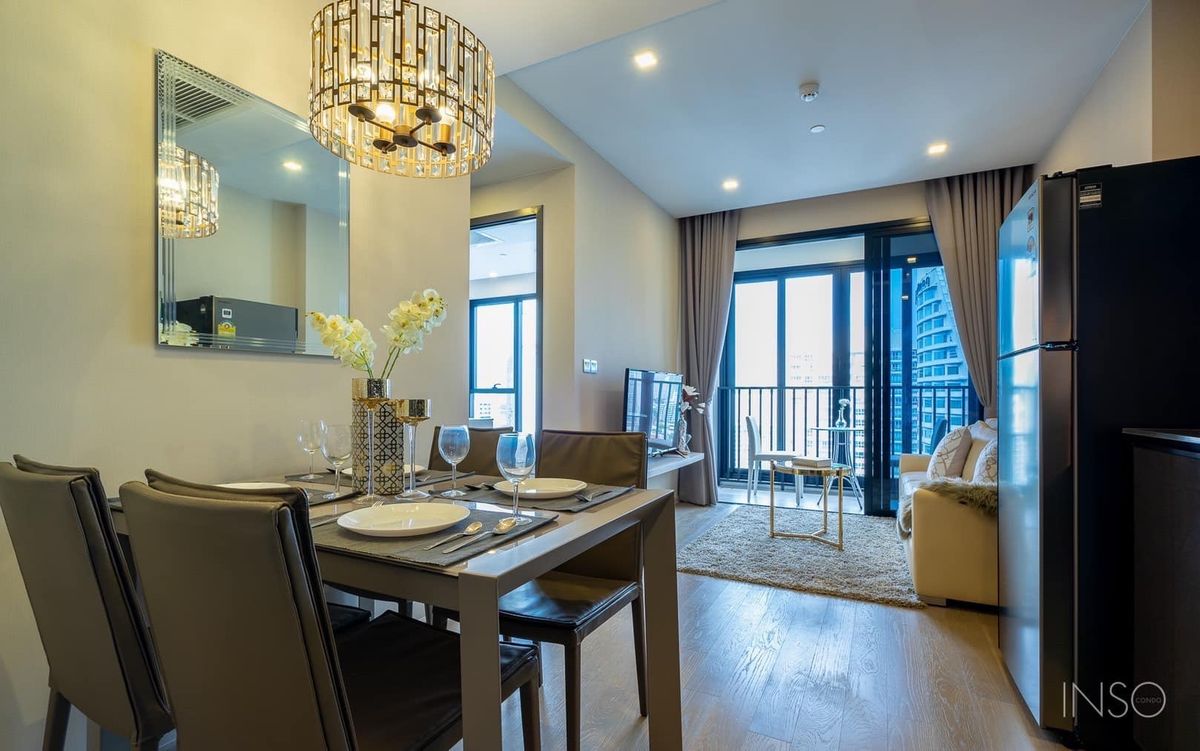 For RentCondoSukhumvit, Asoke, Thonglor : [Rent] Ashton Asoke, 2 bedrooms, 1 water 47 SQM, 23rd floor