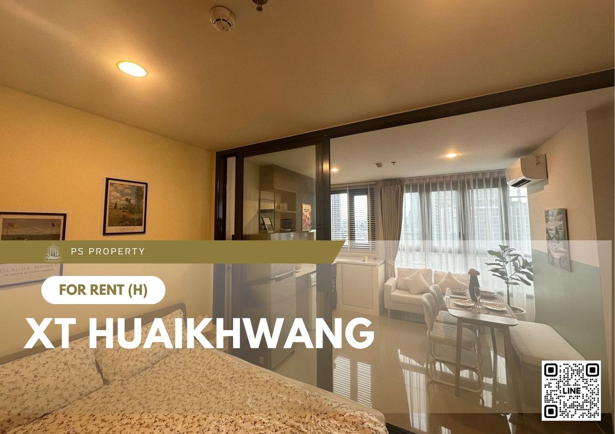For RentCondoRatchadapisek, Huaikwang, Suttisan : For rent ✨ XT HUAIKHWANG ✨ Fully furnished and equipped, near MRT Huai Khwang