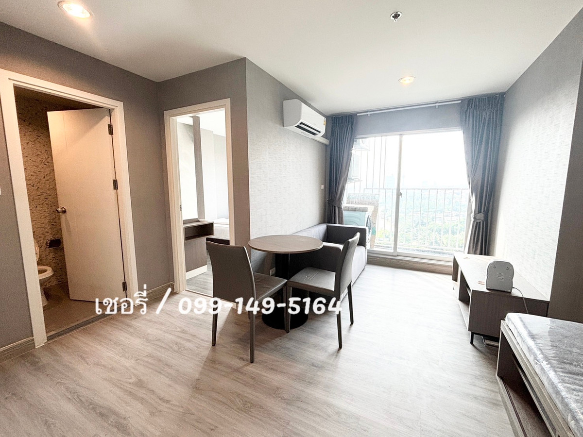 ให้เช่าคอนโดสมุทรปราการ สำโรง : เช่าคอนโด The Trust Condo @ BTS Erawan ห้องสวย พื้นSPCไม่กลัวน้ำ ลมดีมาก ตกแต่งวอลล์เปเปอร์ พร้อมเฟอร์นิเจอร์ ติดBTSเอราวัณ ส่วนกลางจัดเต็ม / โทร 099-149-5164
