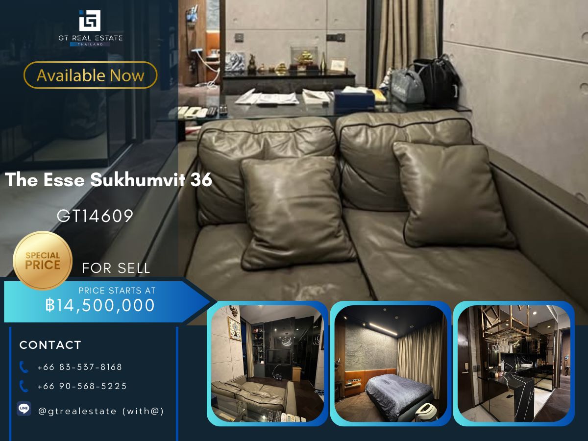 For SaleCondoSukhumvit, Asoke, Thonglor : The ESSE Sukhumvit 36 ​​condo, convenient to travel near the BTS, have a beautiful room shuttle, complete furniture !!