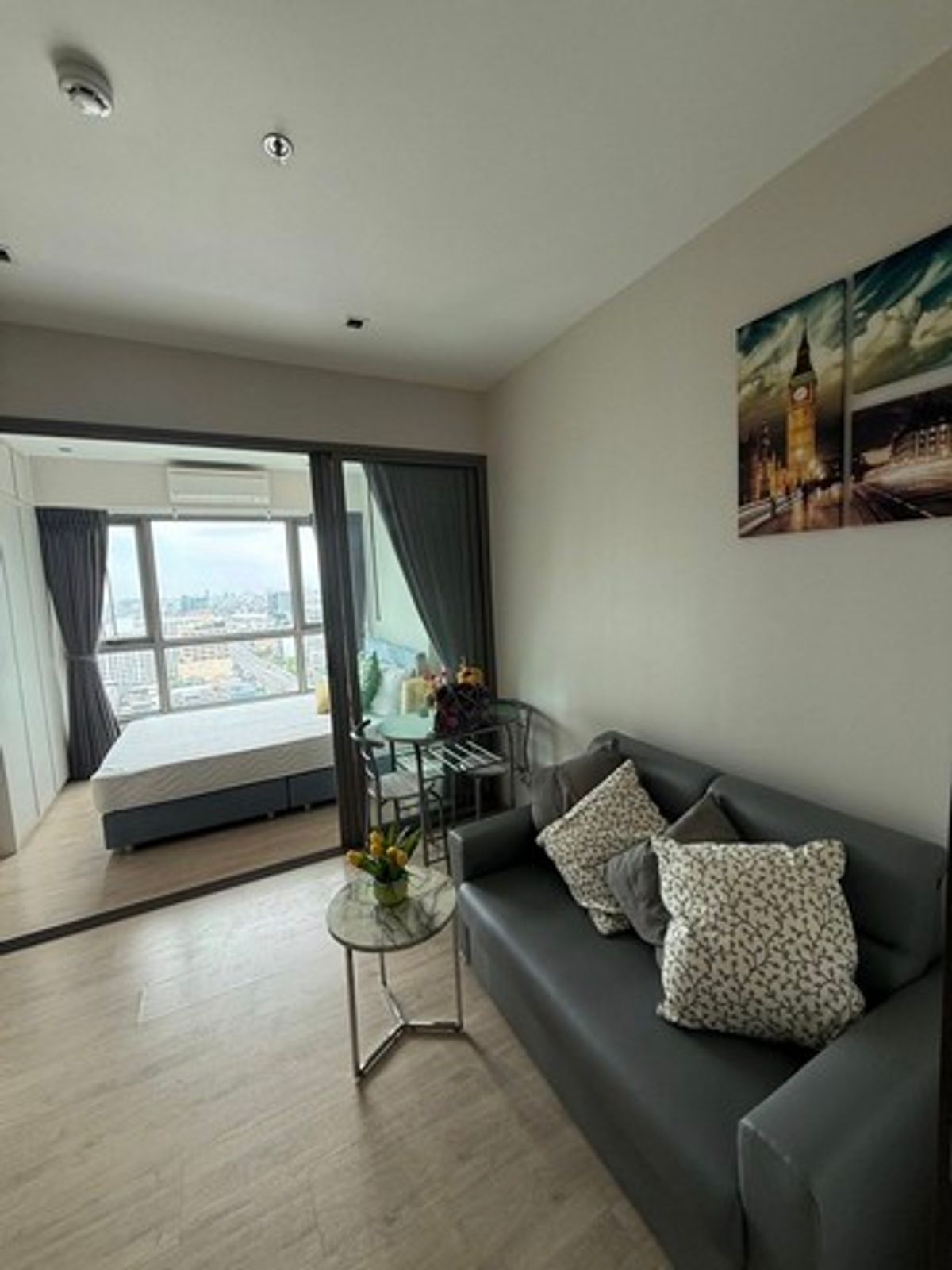 For RentCondoThaphra, Talat Phlu, Wutthakat : WHIZDOM Station Ratchada-Thapra Condo Rental, 28 square meters, floor 23, beautiful room, ready to move in immediately