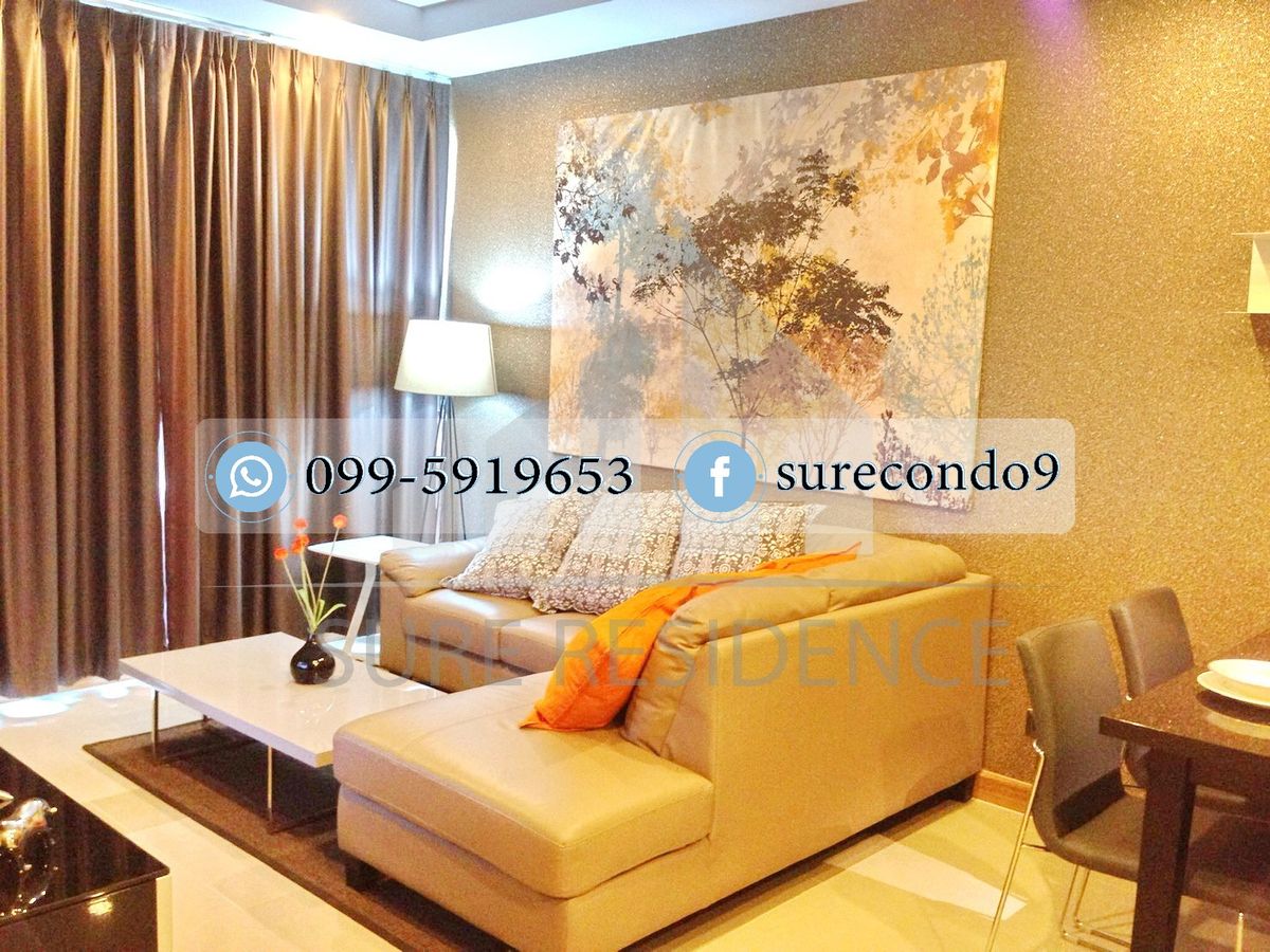 ให้เช่าคอนโดพระราม 9 เพชรบุรีตัดใหม่ RCA : 4205♛เช่า 1 ห้องนอน♙ศุภาลัย เวลลิงตัน 1♜MRTศูนย์วัฒนธรรม∞099-5919653,065-9423251🜲Line@sureresidence