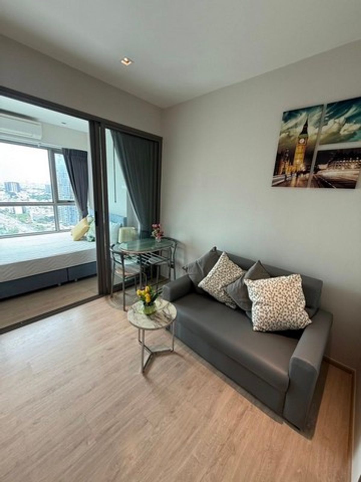 For RentCondoThaphra, Talat Phlu, Wutthakat : WHIZDOM Station Ratchada-Thapra Condo Rental, 28 square meters, floor 23, beautiful room, ready to move in immediately