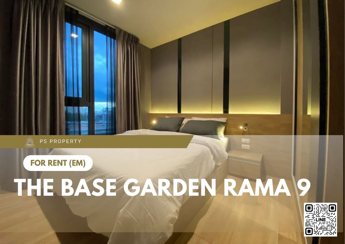 For RentCondoRama9, Petchburi, RCA : For rent ✨ The Base Garden Rama 9 ✨ Fully furnished and equipped, near MRT Rama 9