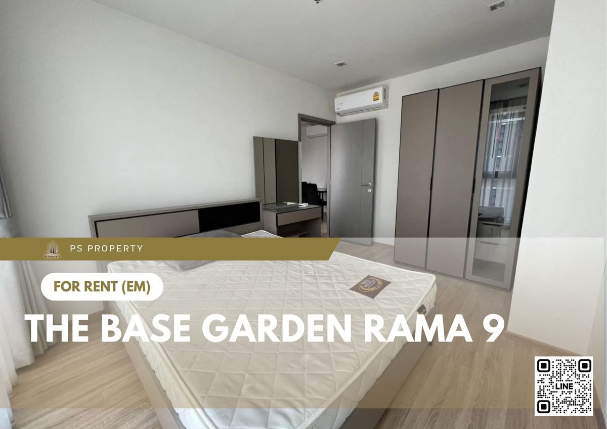 ให้เช่าคอนโดพระราม 9 เพชรบุรีตัดใหม่ RCA : ให้เช่า 🔥 The Base Garden Rama 9 🔥 2 ห้องนอน เฟอร์นิเจอร์ และ เครื่องใช้ไฟฟ้าครบ ใกล้ Central Grand พระราม 9