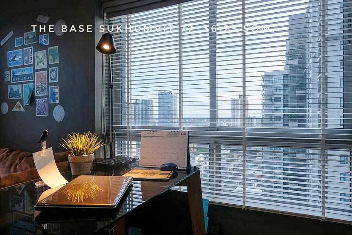 ให้เช่าคอนโดอ่อนนุช อุดมสุข : พร้อมเช่า ห้องมุมแต่งสวย The Base สุขุมวิท77 ริมถนนอ่อนนุช ใกล้ Big C, BTS อ่อนนุช
