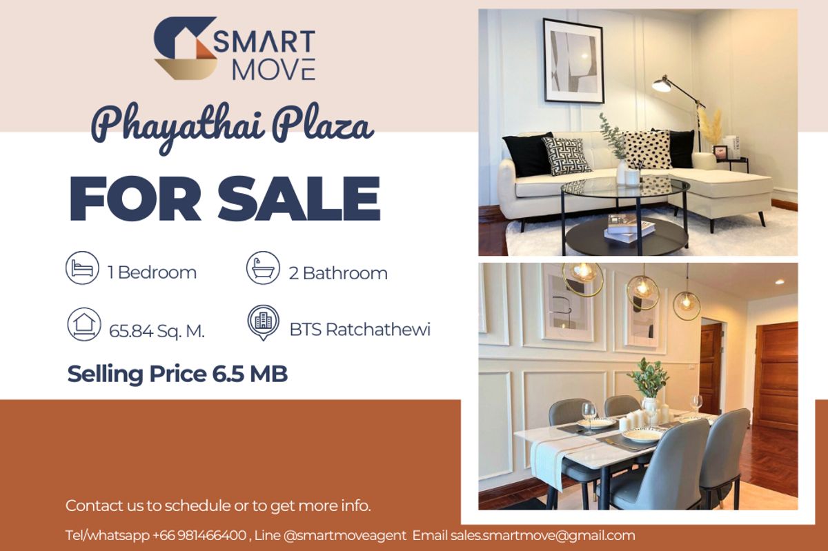 For SaleCondoRatchathewi,Phayathai : 🔥 For Sale !! high floor 20++,🔥Code C20240600060........Phayathai Plaza, 1 bedroom,, 2 bathroom, furnished, Special Deal!!📣📣