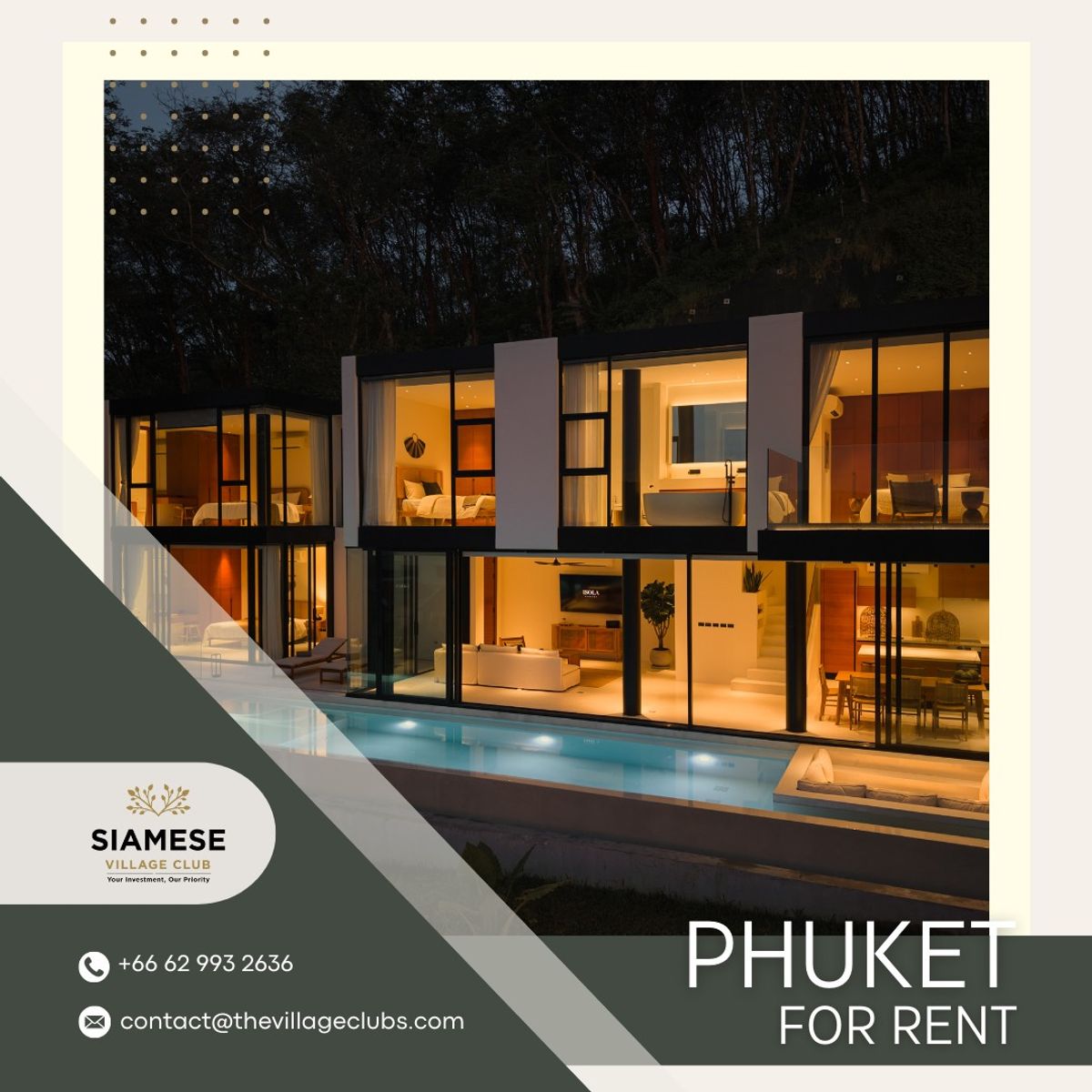 For RentPhuket : Private Pool Villa in Bangtao, Phuket for Rent! 🏡