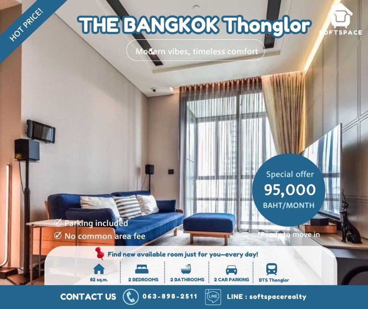 ให้เช่าคอนโดสุขุมวิท อโศก ทองหล่อ : 🔥 HOT RENT 🔥 The Bangkok Thonglor 🌸 95K