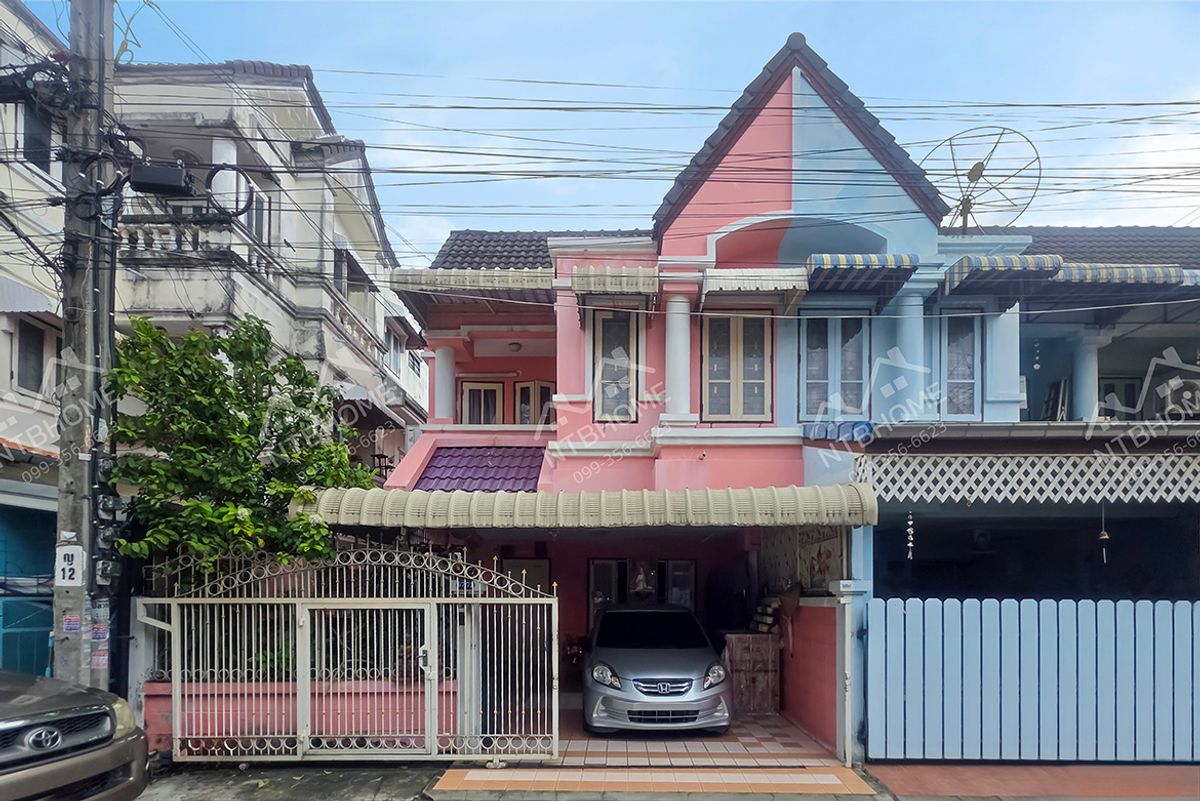 ขายทาวน์โฮมนนทบุรี บางใหญ่ บางบัวทอง : หมู่บ้านเจ้าพระยา 8 บางเลน ถนนเมน ต่อเติมครบ ทำเลดีใกล้ตลาด