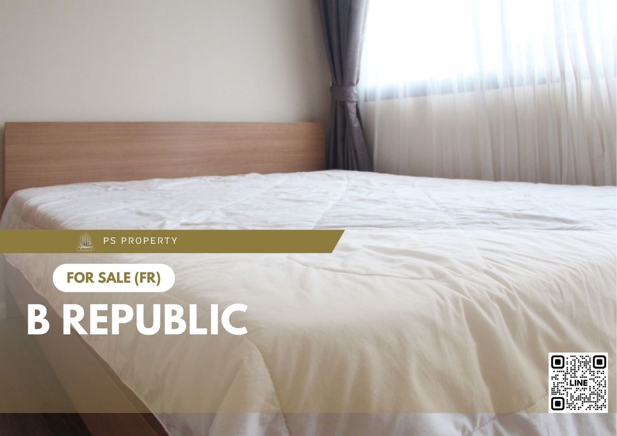 For SaleCondoOnnut, Udomsuk : Urgent sale ✨ B Republic ✨ Fully furnished and equipped, near Punnawithi BTS station.