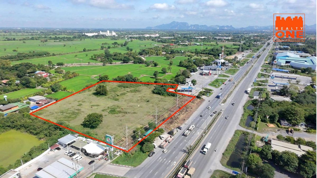 ขายที่ดินสระบุรี : ขายที่ดินถมดินแล้ว 13 ไร่ 35.5 ตารางวา ติดปั๊ม PTT สามชายดาวเรือง และปั้ม PT ติดถนนพหลโยธิน 1 เมืองสระบุรี