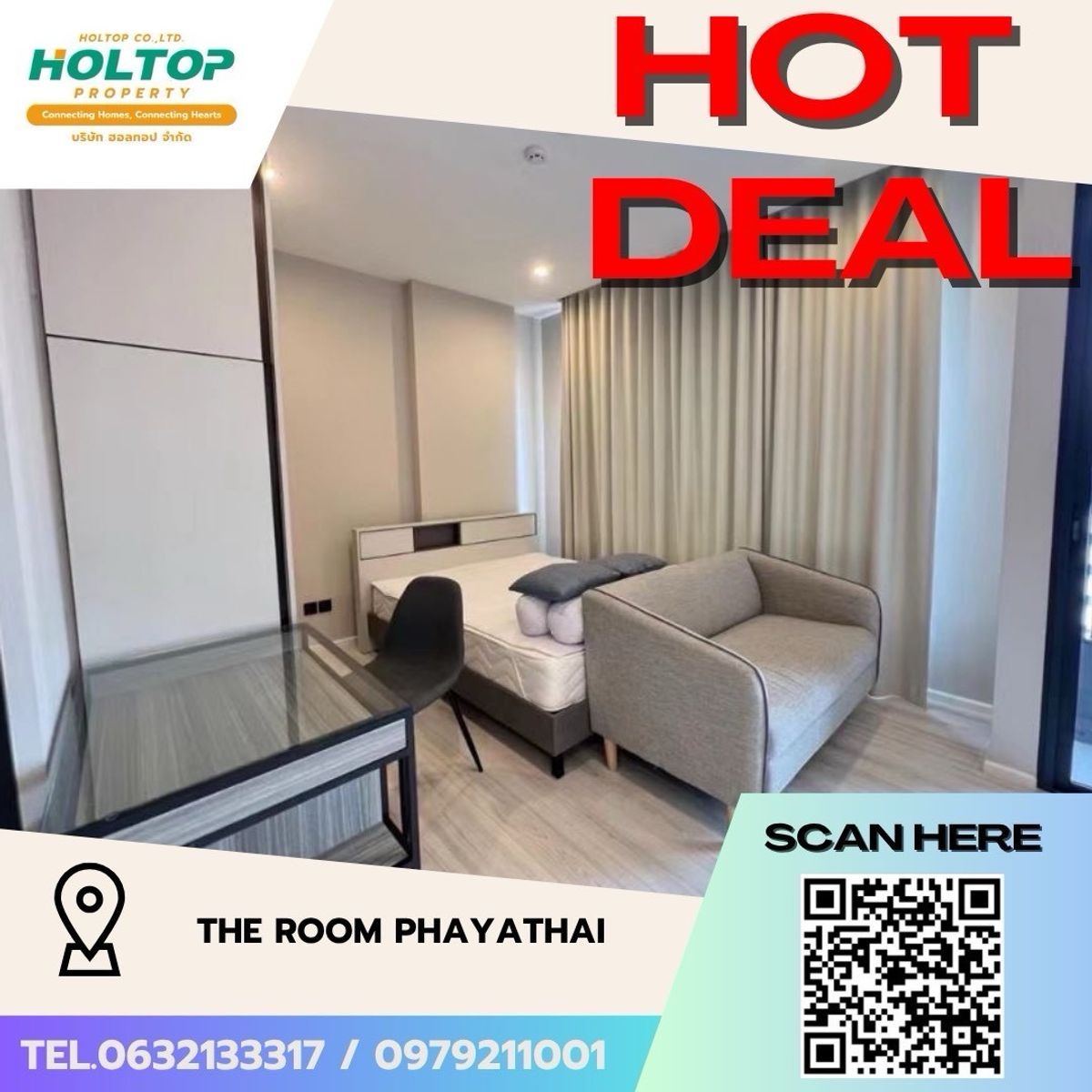 For SaleCondoRatchathewi,Phayathai : 4.9 million lower than the market 🔥 Condo for sale The Room Phayathai