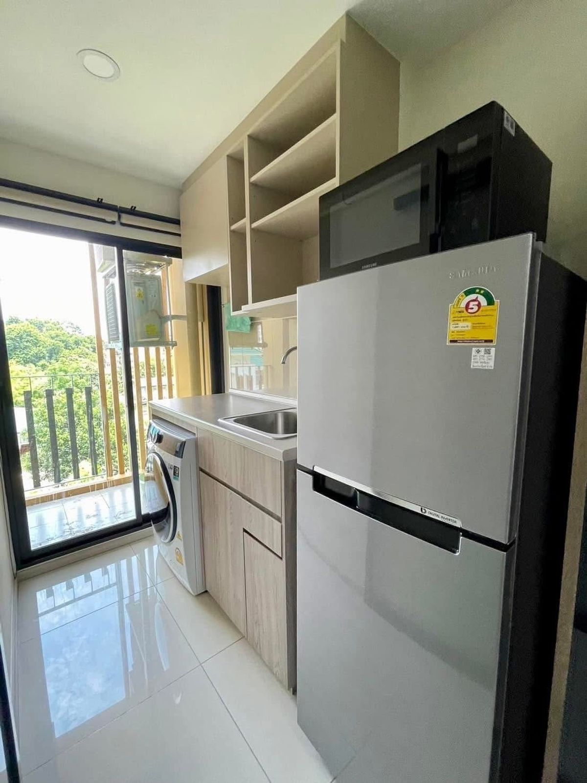 For RentCondoOnnut, Udomsuk : For rent 📍 Plum Condo Sukhumvit 97.1 📍 Fully furnished and equipped, near BTS Bang Chak