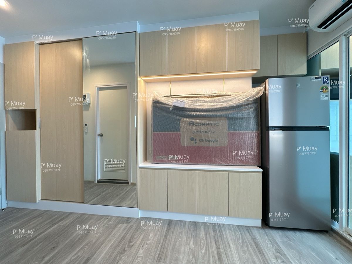 For RentCondoBangna, Bearing, Lasalle : 🎉 Rent a new room, 1 hand 🎉 #regenthomebangna building 🅰️ Building room, beautiful, modern tone 📍 There is a front washing machine ❤️ Rent 11,000 baht