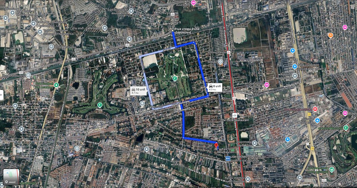 ขายที่ดินปทุมธานี รังสิต ธรรมศาสตร์ : ขายที่ดิน แปลงสวย หลังติดน้ำ ขนาด 144 ตรว. มี 2 แปลงติดกัน หมู่บ้านเมืองเอก ม.รังสิต โครงการ 3 ซอยเอกรัตน์ 11 ราคาดีที่สุดในโครงการ ขายเพียง 3.2 ล้านต่อแปลงเท่านั้น (22,222 บาทต่อตรว.) ขายต่ำกว่าราคาประเมินเยอะมากๆ ราคาประเมินราชการ 28,000 บาท/ตรว. 22,222