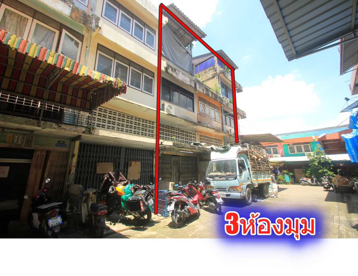 For SaleShop HouseRathburana, Suksawat : Commercial Building, Rama 2, Soi 11, O EA Market, Rama 9 Expressway Seen Tara Rama 2, corner room, 3 rooms, 40 meters, location, trading, opening offices, making dormitory, convenient to travel in many directions.