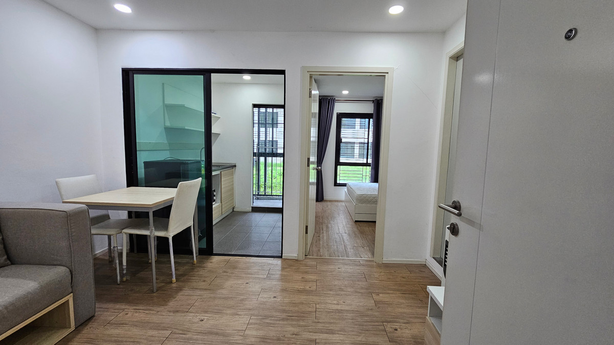 For RentCondoNonthaburi, Bang Yai, Bangbuathong : The Midd Condo Condo has 2 air conditioners and washing machines near MRT Bang Yai Market (MID105).