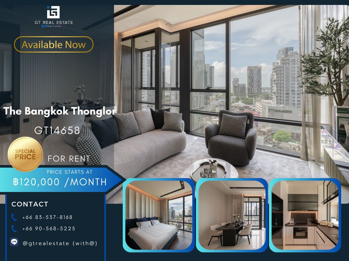 CondoSukhumvit, Asoke, Thonglor : Luxury condo at The Bangkok Thonglor. Convenient to travel near the BTS train. Complete furniture