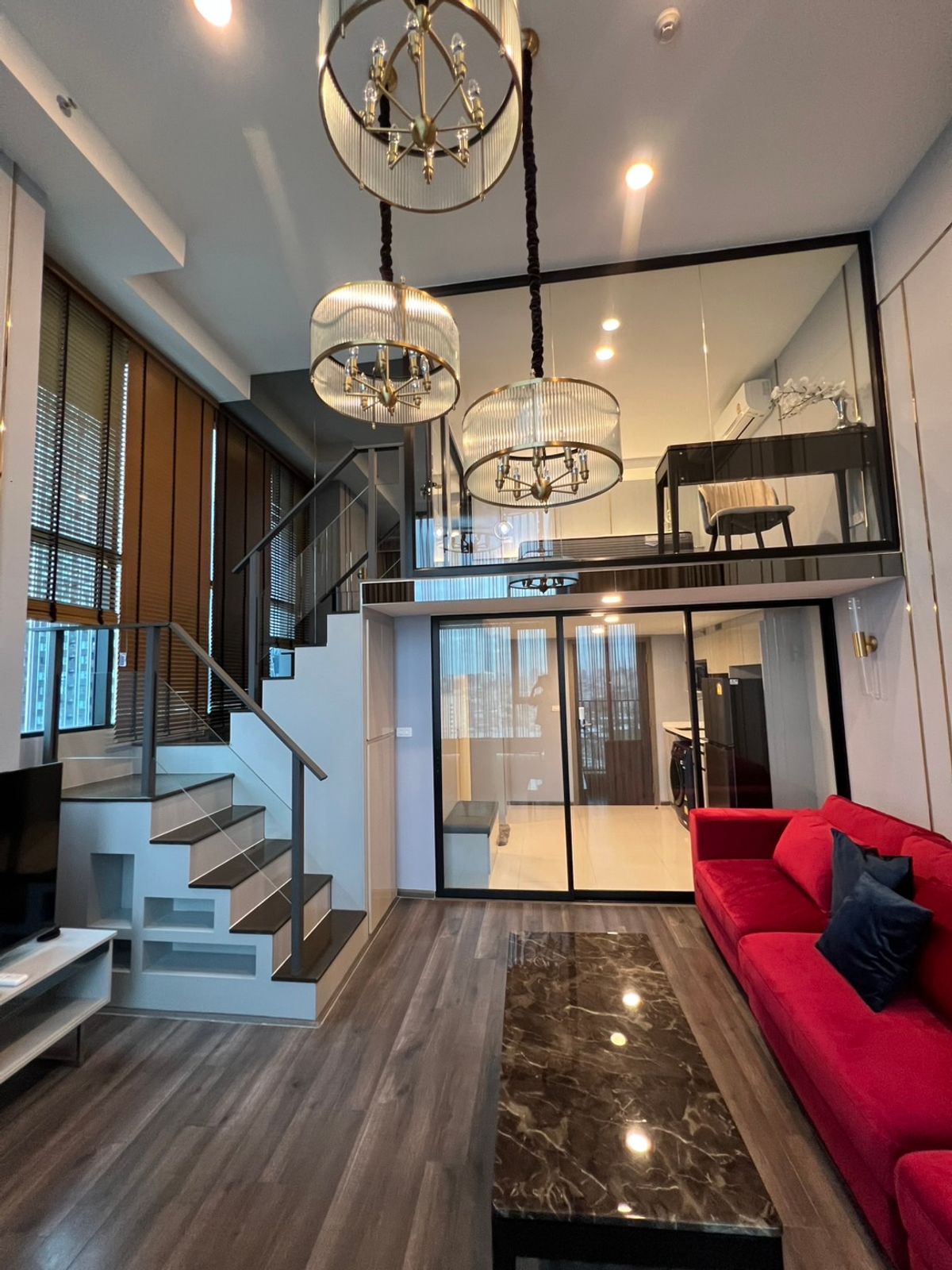 ให้เช่าคอนโดพระราม 9 เพชรบุรีตัดใหม่ RCA : 🔥 For Rent Duplex 1Bedrooms 🔥 Knightbrige Space Rama9