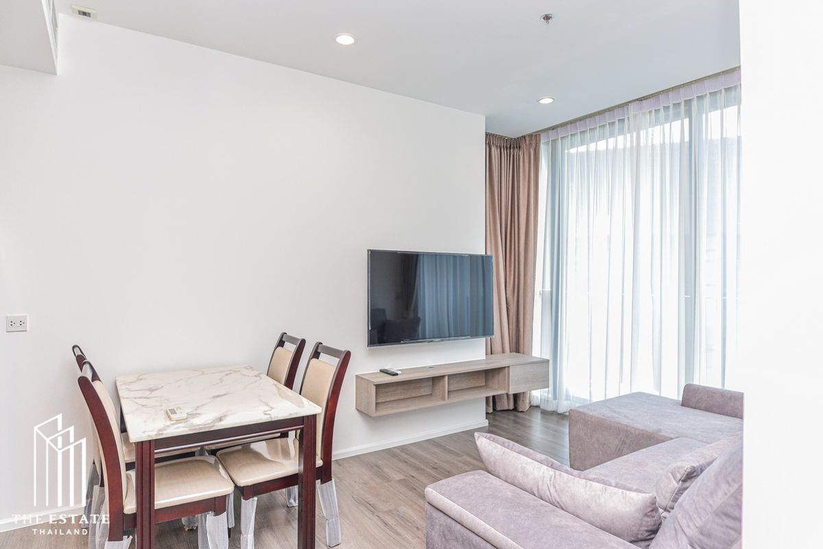 ให้เช่าคอนโดอ่อนนุช อุดมสุข : For rent Whizdom Essence วิวเมืองกรุงเทพฯ และพื้นที่สีเขียว ขนาด 55.18 sq.m. 2 bedroom @35,000 Baht