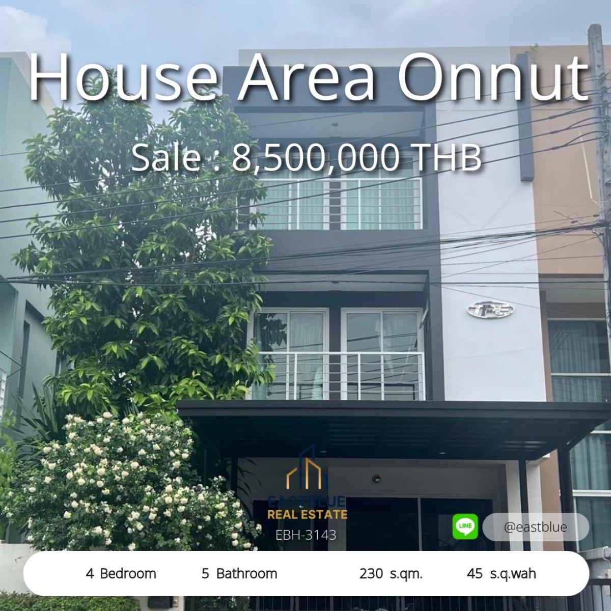 For SaleTownhomeOnnut, Udomsuk : บ้านหรู 4 ห้องนอน ใจกลางอ่อนนุช ราคาโดนใจ 
Luxury 4-Bedroom House in Onnut – Your Dream Home Awaits!