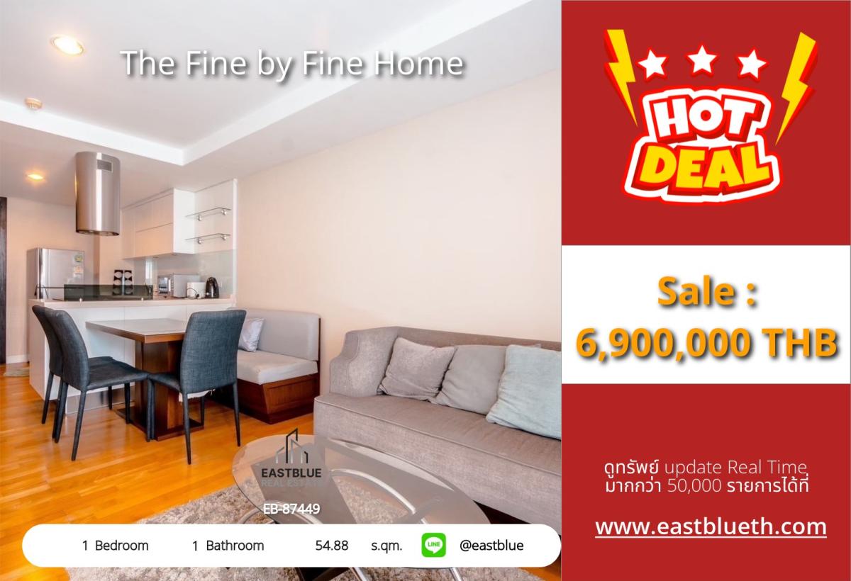 For SaleCondoAri,Anusaowaree : Actual price includes expenses of The Fine by Fine Home condo, 1 bedroom, in the heart of Ari. 
54.88 sq m, ready to move in, great price 6.9 million!