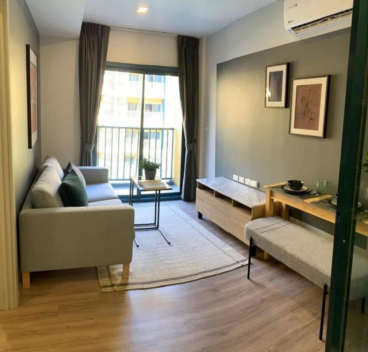 For SaleCondoOnnut, Udomsuk : Urgent sale 📌 The Base Sukhumvit 50 Size 31.78 SQ.M 1 BED 1 Bath is decorated with only 3.29 MB !!!
