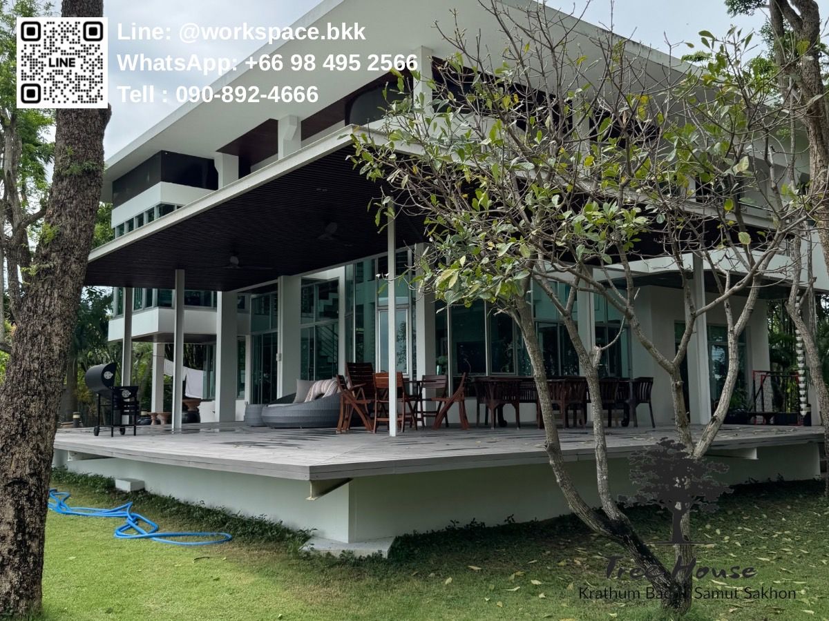 For RentHouseMahachai Samut Sakhon : Rent a detached house on the Tha Chin River, Krathum Baen