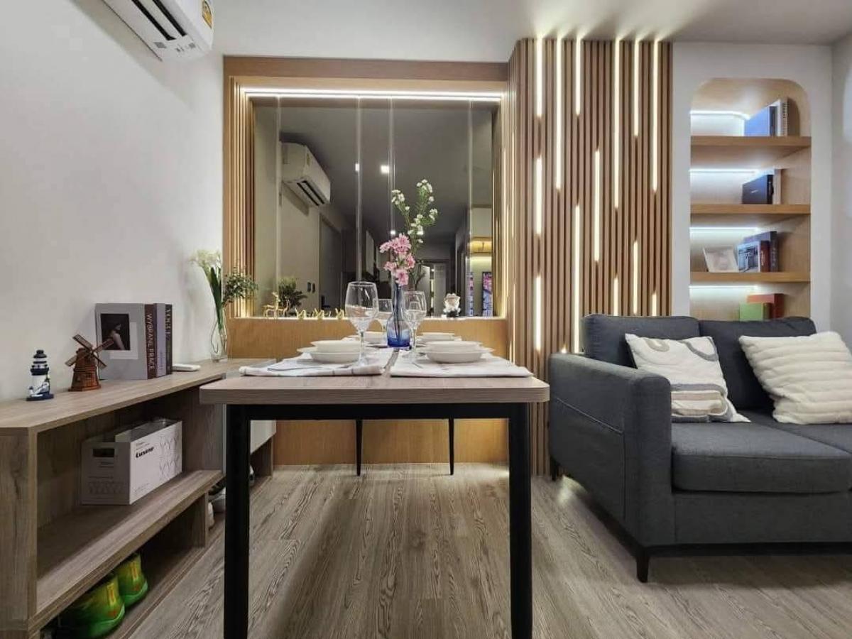 For SaleCondoPathum Thani,Rangsit, Thammasat : 💎 Selling Kave Island, 2 bedrooms (1 bed plus), 38 sq m., Building C, 6th floor, corner room, long pool view. Caribbean side