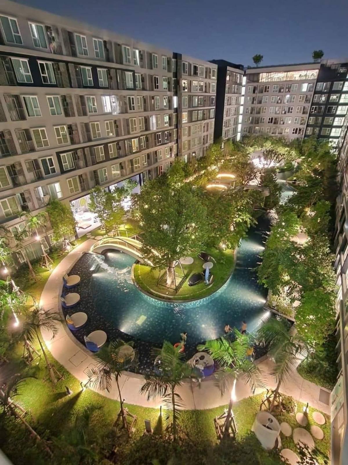 For SaleCondoPathum Thani,Rangsit, Thammasat : 💎 Selling Kave Island, 2 bedrooms (1 bed plus), 38 sq m., Building C, 6th floor, corner room, long pool view. Caribbean side